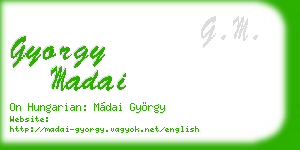 gyorgy madai business card
